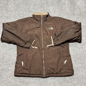 The North Face Jacket Womens Large Brown Fleece Lined Insulated Full Zip Outdoor